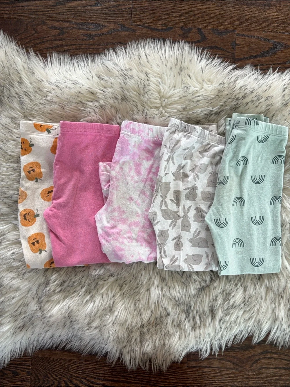 5T Toddler Girl 5 Leggings Bundle